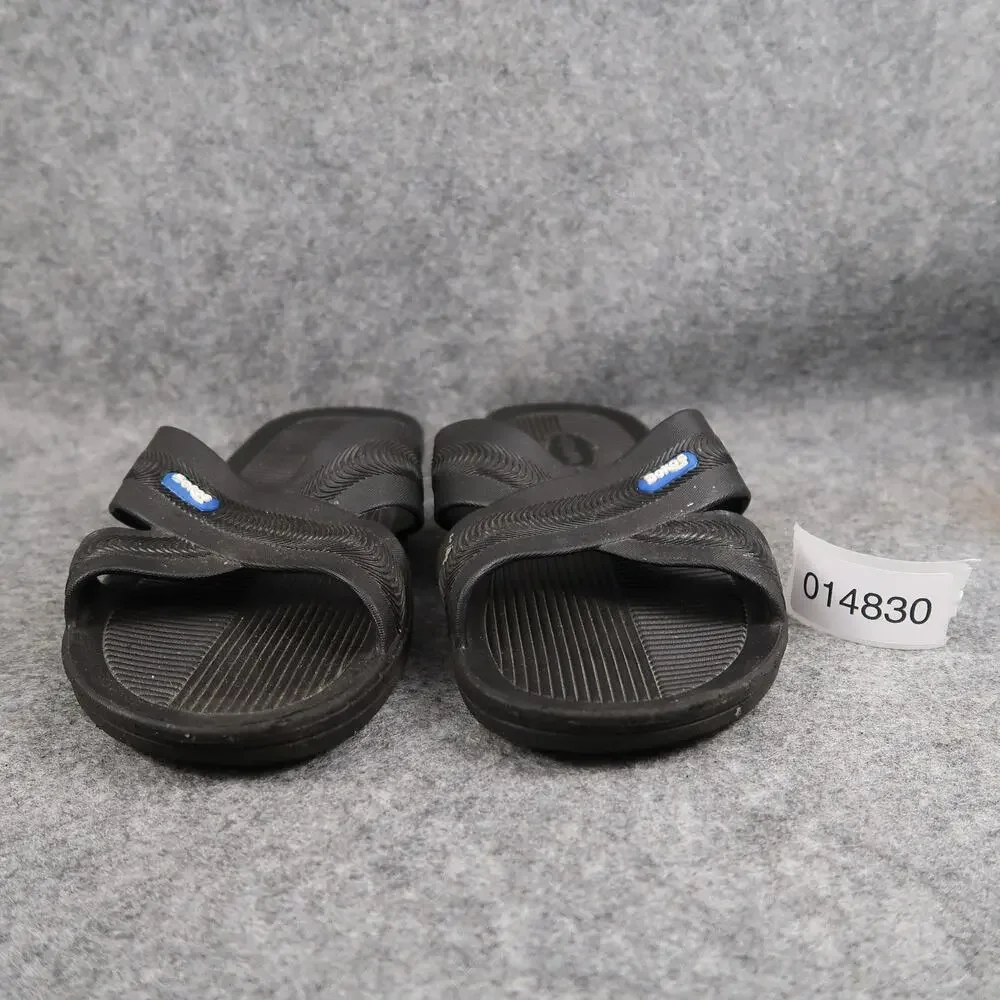 Bokos Shoes Mens 44 Sandals Slides Slip On Casual Black Sport Active Rubber